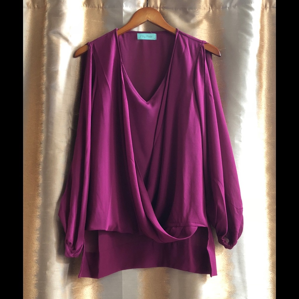 Never Worn Fushia High Low Blouse